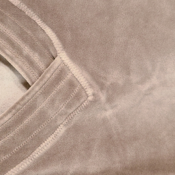 Soft Surroundings velour V-neck pullover in grey w side zip details * Med - Picture 5 of 6